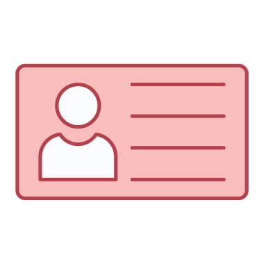 ID kart simgesi vektör illüstrasyonu