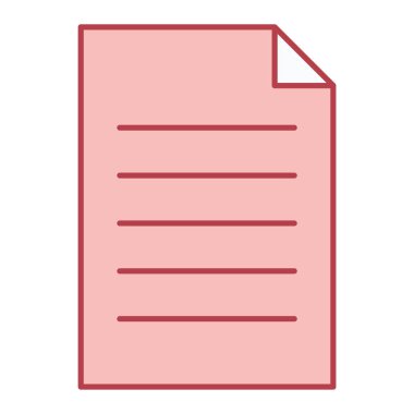 Belge. Web simgesi basit illüstrasyon