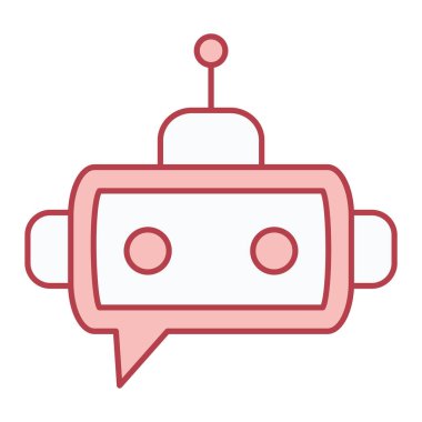 robot. Web simgesi basit illüstrasyon