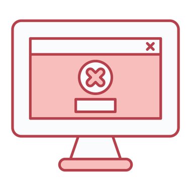 veri güvenliği ve parola vektör illüstrasyonuna sahip bilgisayar monitörü