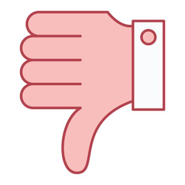 Basit biçim izole edilmiş arkaplanda başparmak simgesi