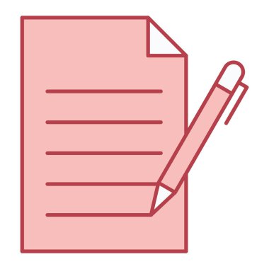 Belge. Web simgesi basit illüstrasyon