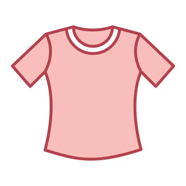 Tişört ikonu. Giysi vektör logosunun ana hatları.
