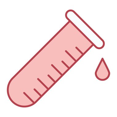 Kan vektörü illüstrasyon dizaynlı test tüpü