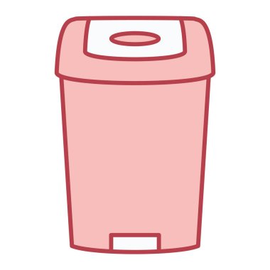 Çöp kutusu simgesinin vektör illüstrasyonu
