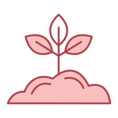 Yapraklı bitki vektör illüstrasyon tasarımı