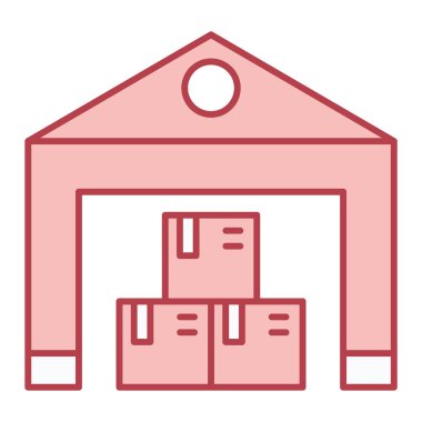 Depo simgesi vektör illüstrasyonu