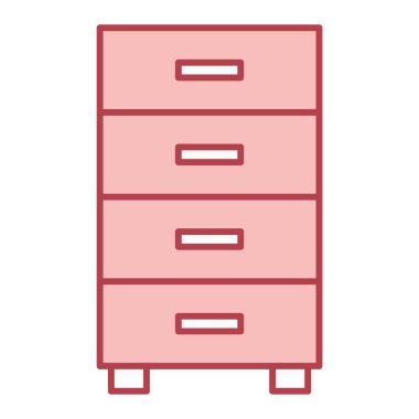 Kabine ikonu vektör illüstrasyonu