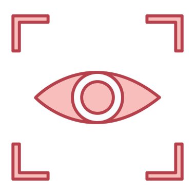 Göz çizgisi simgesi, vektör çizimi