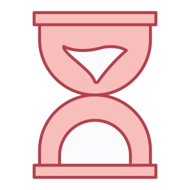 Kum saati ikon vektörü. İnce çizgi işareti. İzole edilmiş kontür sembolü gösterimi