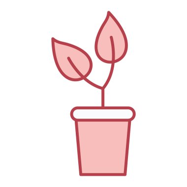 bitki pot ikonu vektör illüstrasyonu