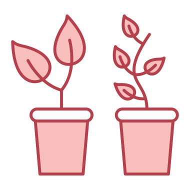 Yapraklı bitkiler vektör illüstrasyon tasarımı