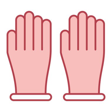 Eldiven simgesi vektör illüstrasyonu