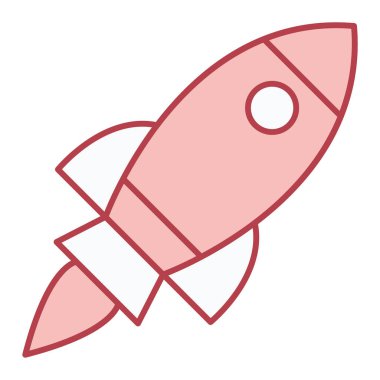 roket ikonu vektör illüstrasyonu