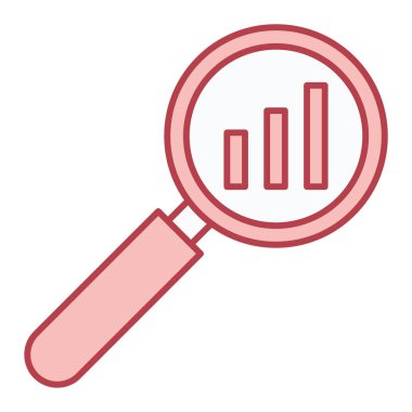 Arama analiz simgesi. vektör illüstrasyonu