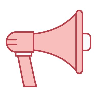 Megafon ikonu vektör illüstrasyonu