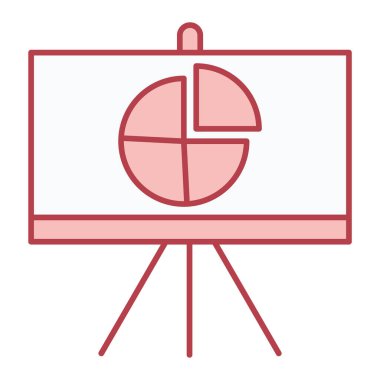 Sunum tahtası simgesi vektör illüstrasyonu