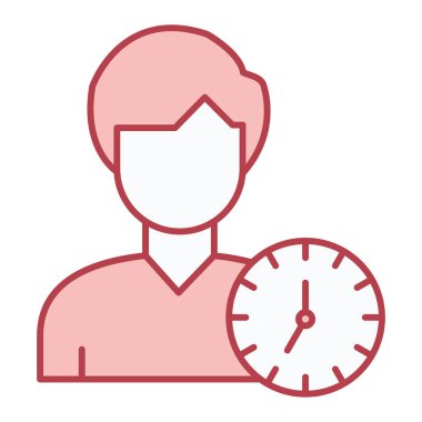 zaman yönetimi simgesi vektör illüstrasyon grafik tasarımı