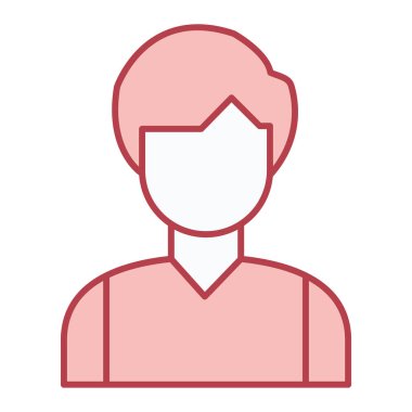 avatar profil çizgisi ikon vektör çizimi tasarımı