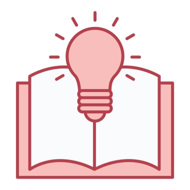 Ampul vektör illüstrasyon tasarımı içeren kitap