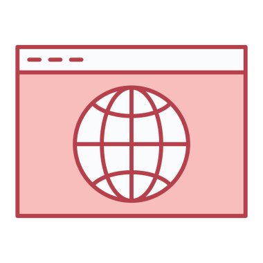 tarayıcı simgesi vektör illüstrasyonu