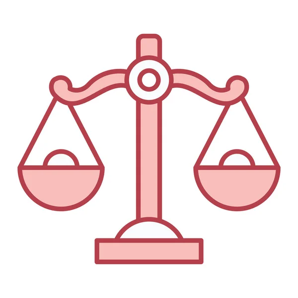 Ikona Práva Vektoru Spravedlnosti — Stockový vektor