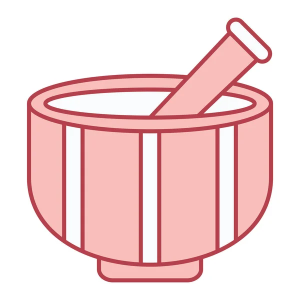 Mortar Pestle Icon Outline Illustration Beer Bottle Vector Icons Web — 스톡 벡터