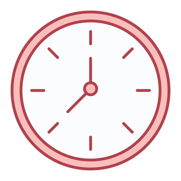 Icono Del Reloj Diseño Plano — Vector de stock