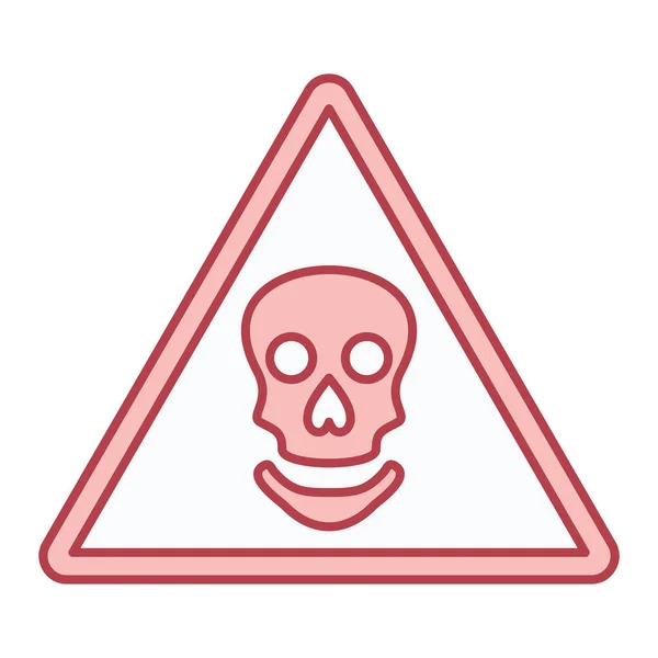 Danger Warning Sign Icon Hazard Symbol Flat Design Vector Illustration — Stock Vector