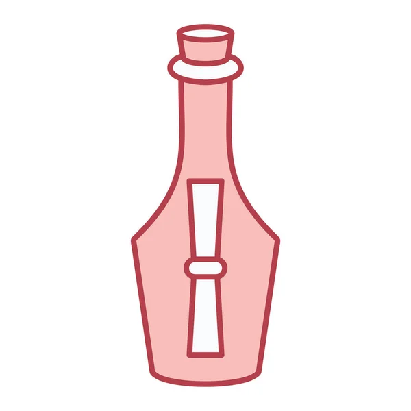 Bottle Wine Icon Flat Illustration Beer Glass Vector Icons Web — Stock vektor