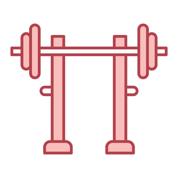 Barbell Icon Outline Illustration Fitness Equipment Vector Icons Web — Stock Vector