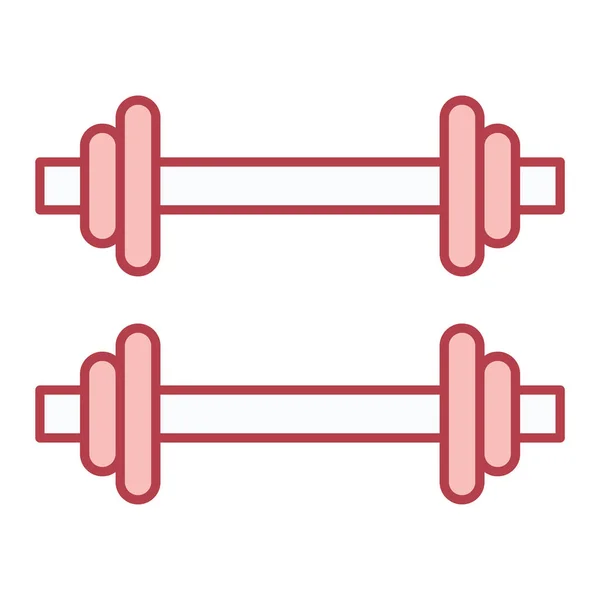 Gym Equipment Icon Cartoon Illustration Barbell Vector Icons Web — Wektor stockowy