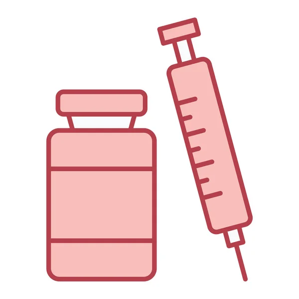 Medical Syringe Blood Vector Illustration Design — Stok Vektör