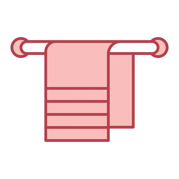 Towel Icon Outline Illustration Towels Vector Fill Style Web — ストックベクタ