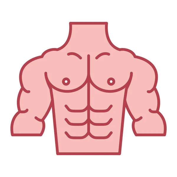 Ícone Corpo Humano Delinear Ilustração Símbolo Vetor Muscular —  Vetores de Stock