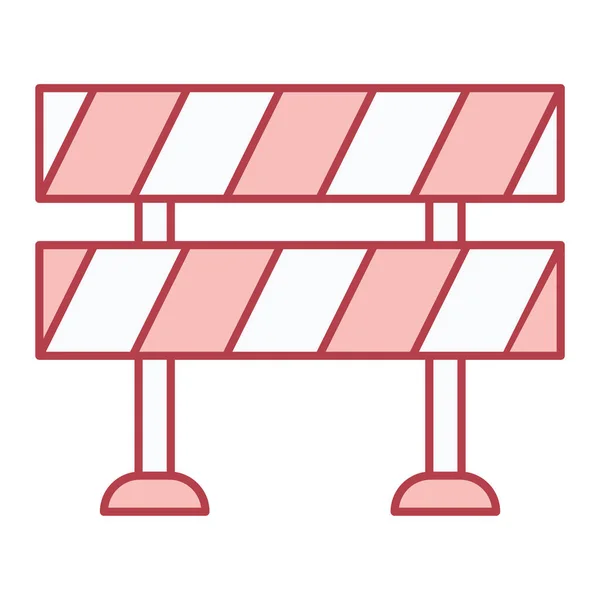 Barriere Symbol Isoliert Auf Weißem Hintergrund — Stockvektor