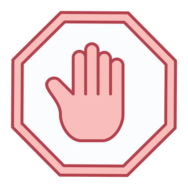 Stop Icono Signo Ilustración Vectorial — Archivo Imágenes Vectoriales