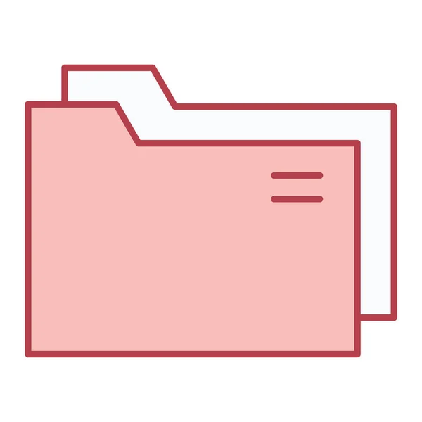 Folder Ikon Web Ilustrasi Sederhana - Stok Vektor