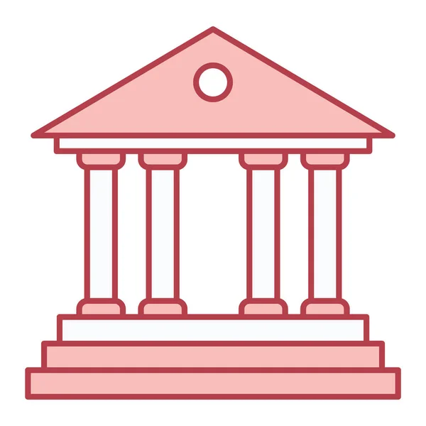 Bank Building Icon Flat Illustration Court Vector Symbol Bonus Icons — Stock Vector