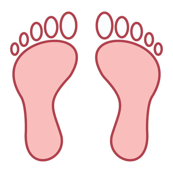 Foot Print Icon Vector Illustration — Stock Vector