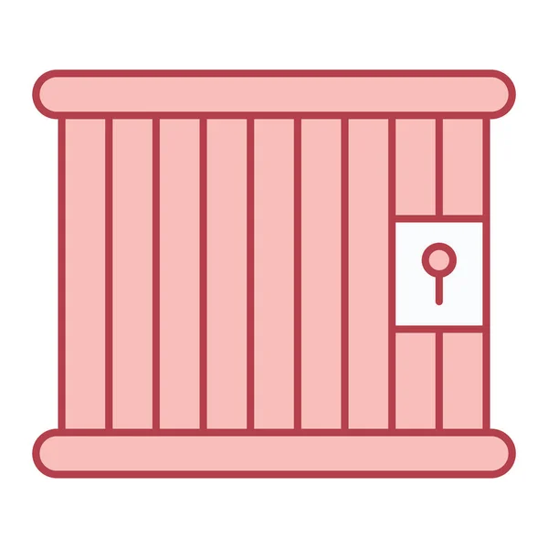 Vector Illustration Single Isolated Object Door Fence Icon Set Store — Vettoriale Stock