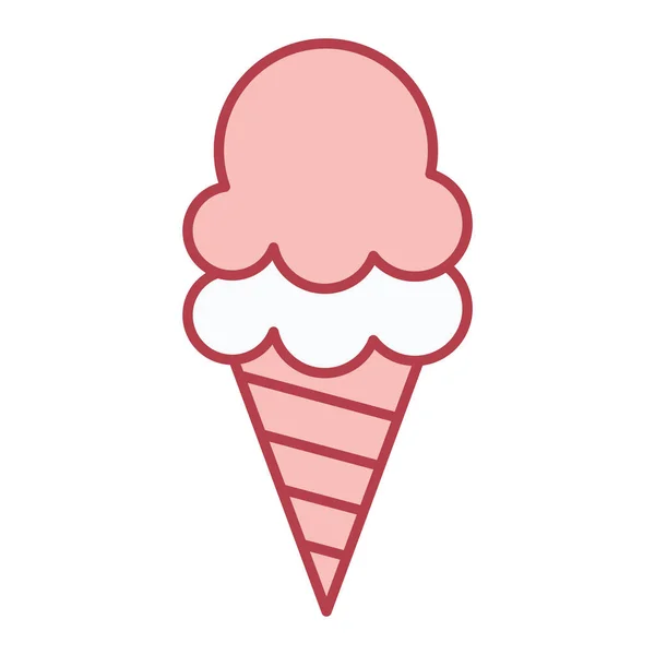 Eiscreme Kegel Symbol Vektor Illustration — Stockvektor