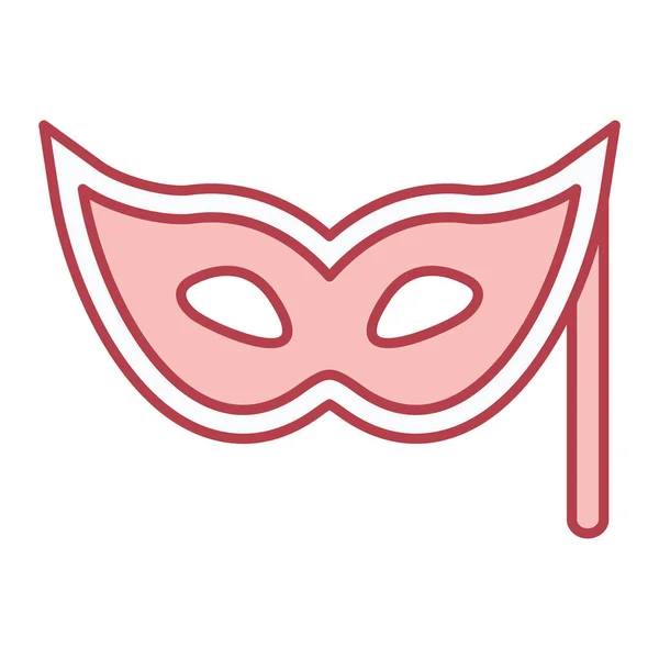 Maschera Carnevale Icona Vettoriale Illustrazione Design — Vettoriale Stock
