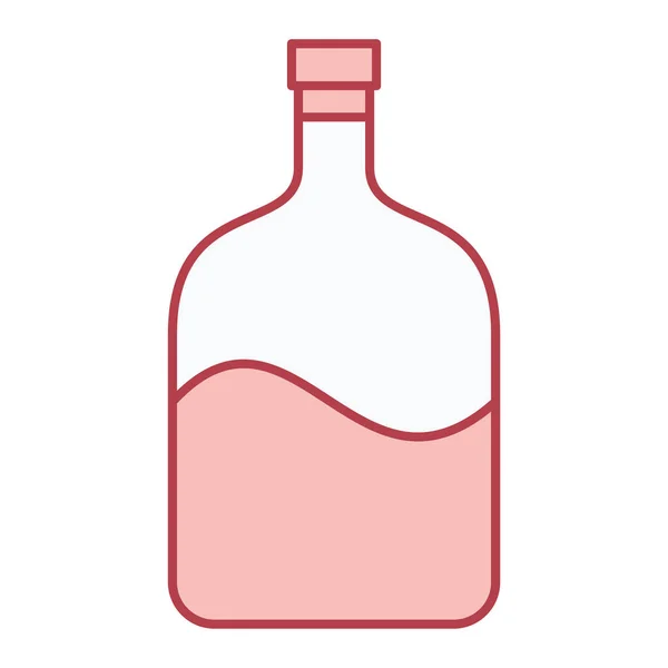 Şarap Ikonu Şişesi Vektör Illüstrasyonu — Stok Vektör