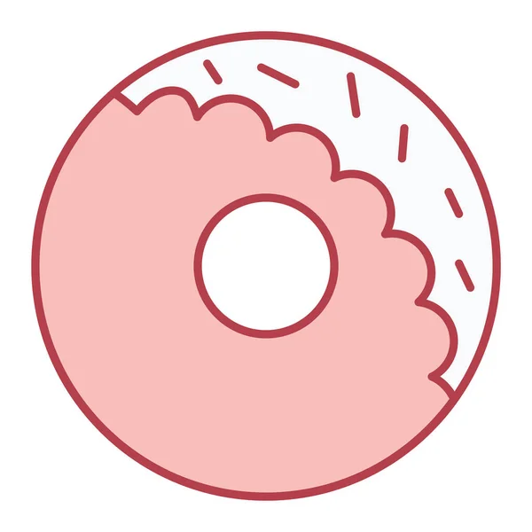 Donut Icon Outline Illustration Doughnut Vector Icons Web — ストックベクタ
