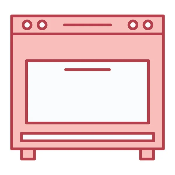 Φούρνος Web Εικονίδιο Απλή Απεικόνιση — Διανυσματικό Αρχείο