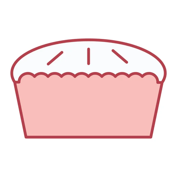 Cupcake Mit Schokoladencreme Symbol Vektor Illustration Design — Stockvektor