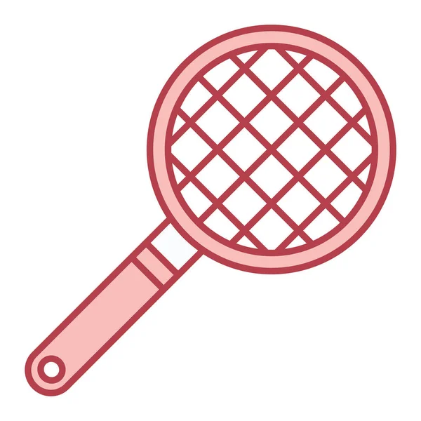 Stekpanna Ikonen Enkel Illustration Tennis Racket Vektor Ikoner För Webben — Stock vektor
