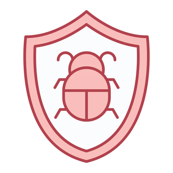 Shield Virus Security Vector Illustration Graphic Design — Image vectorielle