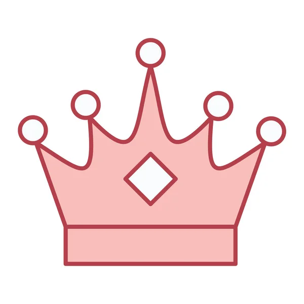 王冠のアイコン ウェブ用キングベクトルアイコンの概要図 — ストックベクタ